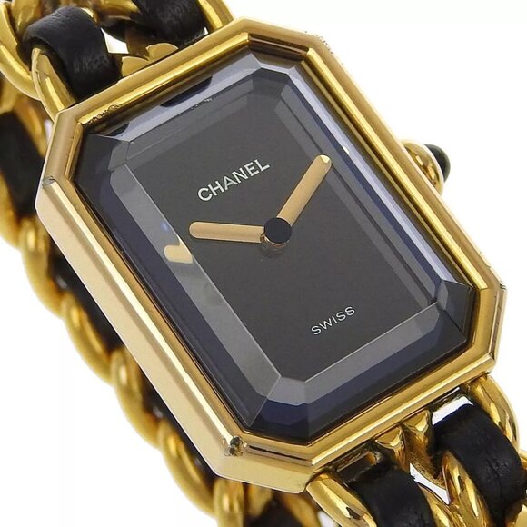 CHANEL Premiere L Watches blackDial Plated Gold/leather Quartz Analog disp... - Picture 15 of 16